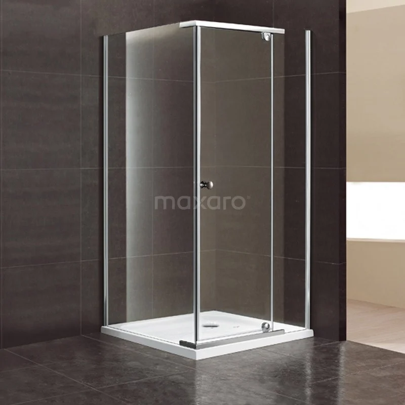 Topaz Douchecabine | 90x90 Cm Chroom Draaideur Vierkant - Afbeelding 2