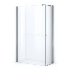 Zircon Comfort Douchecabine | 120x70 Cm Chroom Helder Glas Draaideur Rechthoek