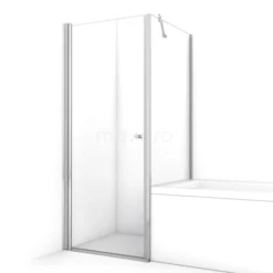 Zircon Comfort Douchecabine | 80x60 Cm Chroom Helder Glas Draaideur Rechthoek