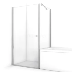 Zircon Comfort Douchecabine | 90x80 Cm Chroom Helder Glas Draaideur Rechthoek