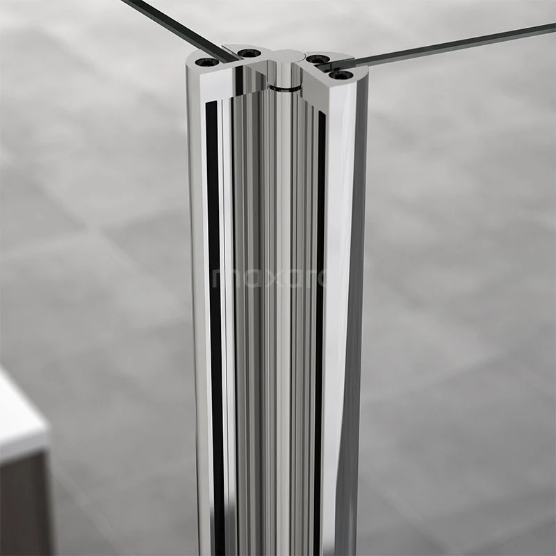 Zircon Comfort Douchecabine | 90x80 Cm Chroom Helder Glas Vouwdeur Rechthoek - Afbeelding 3