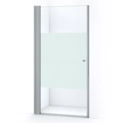 Zircon Comfort Douchedeur | 105 Cm Chroom Helder Met Matte Strook Draaideur