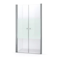 Zircon Comfort Douchedeur | 115 Cm Chroom Helder Met Matte Strook Pendeldeur