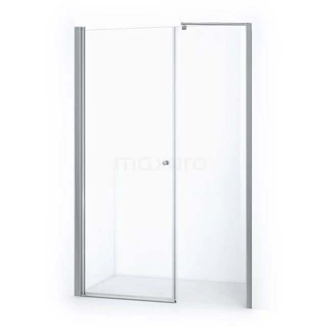 Zircon Comfort Douchedeur | 135 Cm Chroom Helder Glas Draaideur