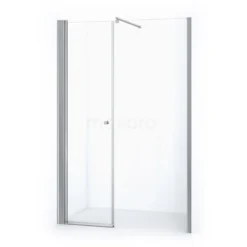 Zircon Comfort Douchedeur | 140 Cm Chroom Helder Glas Draaideur