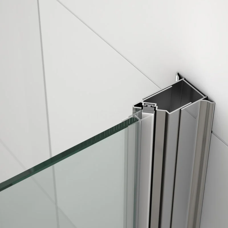 Zircon Comfort Douchedeur | 60 Cm Chroom Helder Met Matte Strook Draaideur - Afbeelding 4