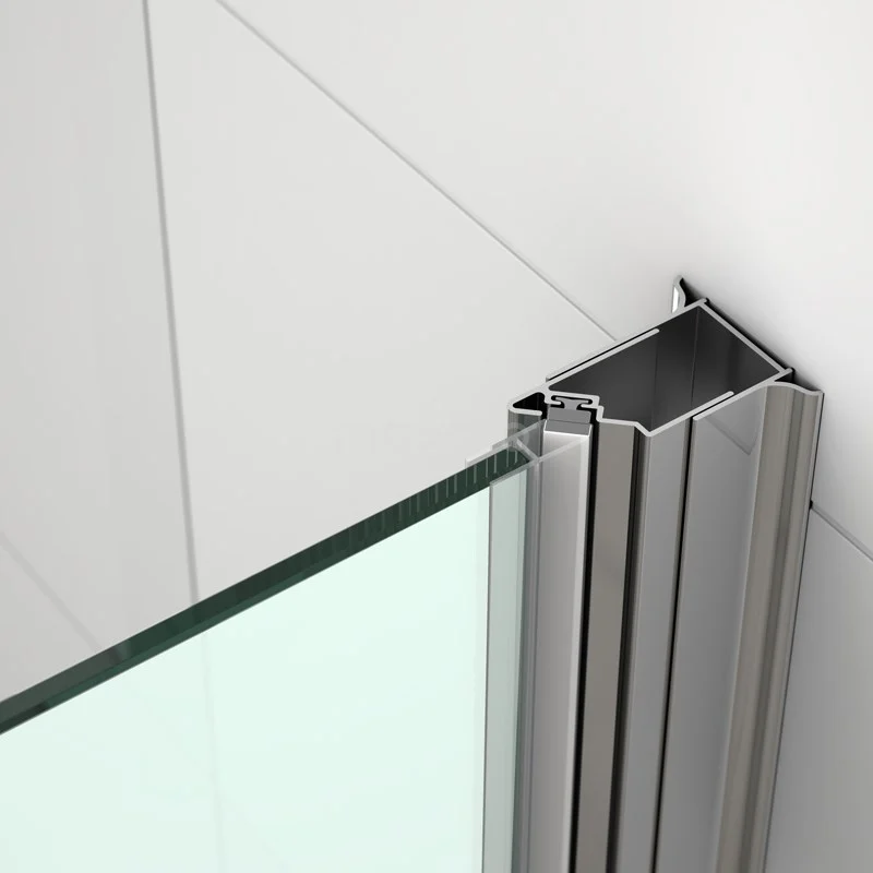 Zircon Comfort Douchedeur | 95 Cm Chroom Matglas Draaideur - Afbeelding 3