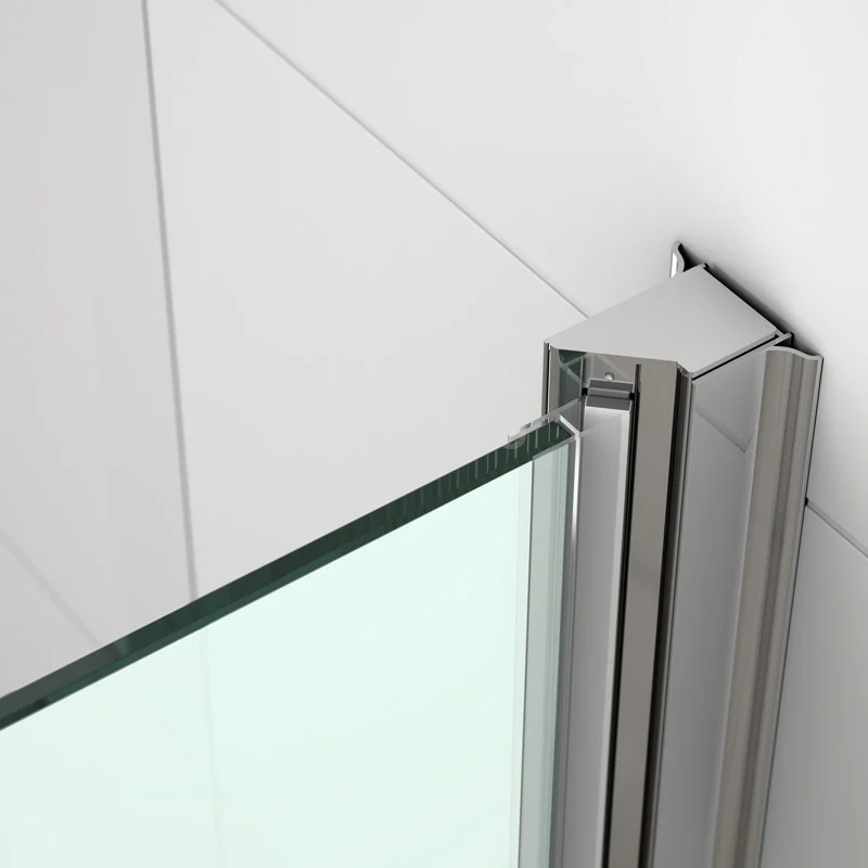 Zircon Comfort Douchedeur | 95 Cm Chroom Matglas Draaideur - Afbeelding 4