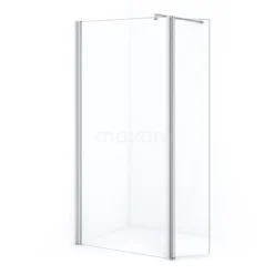 Zircon Comfort Inloopdouche | 100 Cm Chroom Helder Glas Vaste Wand Met Draaibare Zijwand