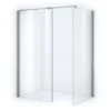 Zircon Comfort Inloopdouche | 100x90 Cm Chroom Helder Glas 2 Vaste Wanden