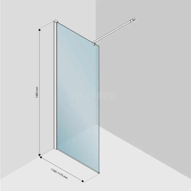 Zircon Comfort Inloopdouche | 120 Cm Chroom Helder Glas Vaste Wand - Afbeelding 10
