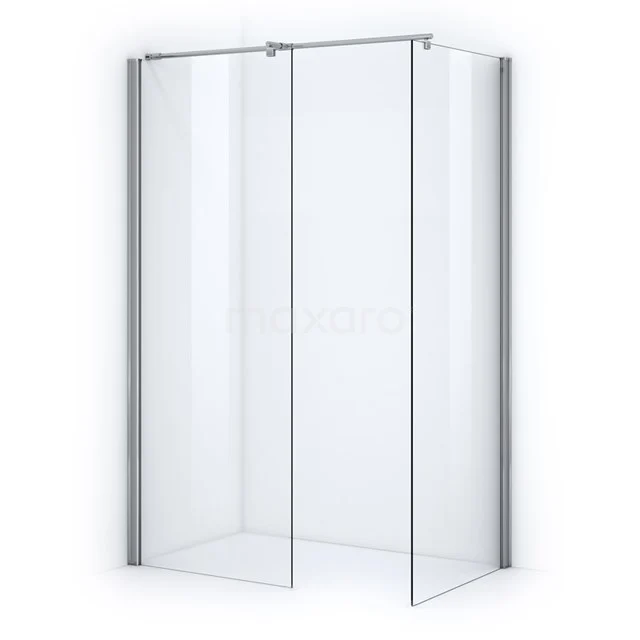 Zircon Comfort Inloopdouche | 80x80 Cm Chroom Helder Glas 2 Vaste Wanden