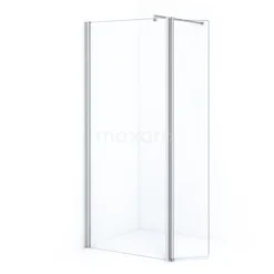 Zircon Comfort Inloopdouche | 90 Cm Chroom Helder Glas Vaste Wand Met Draaibare Zijwand