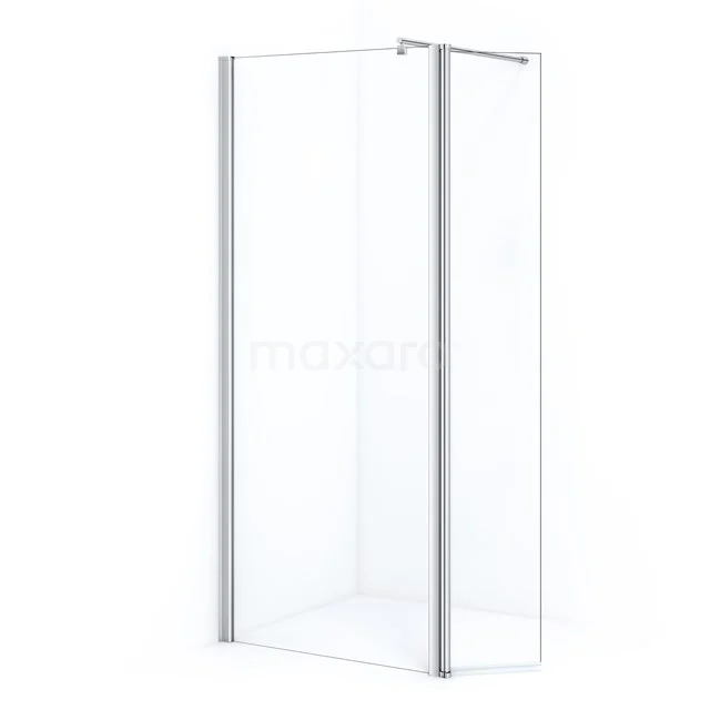 Zircon Comfort Inloopdouche | 90 Cm Chroom Helder Glas Vaste Wand Met Draaibare Zijwand