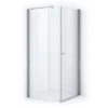 Zircon Essence Douchecabine | 100x80 Cm Chroom Helder Glas Draaideur Rechthoek