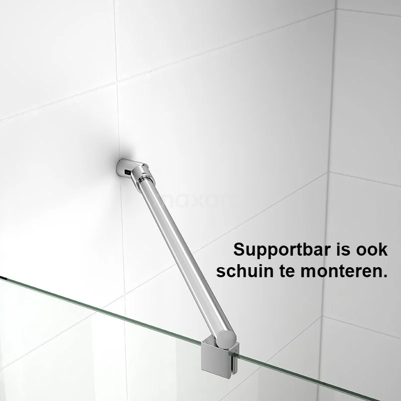 Zircon Essence Douchecabine | 100x80 Cm Chroom Helder Glas Draaideur Rechthoek - Afbeelding 4